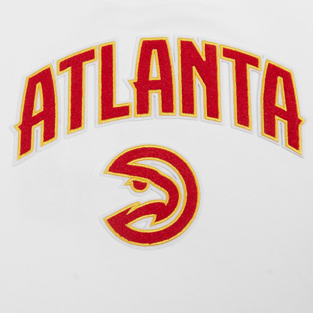 Pro Standard Women's Atlanta Hawks White Classic Fleece Crewneck Sweatshirt product image