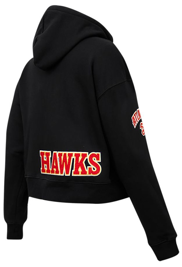 Pro Standard Women's Atlanta Hawks Black Classic Cropped Fleece Pullover Hoodie product image