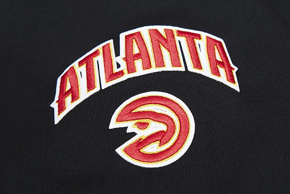 Pro Standard Women's Atlanta Hawks Black Classic Cropped Fleece Pullover Hoodie product image