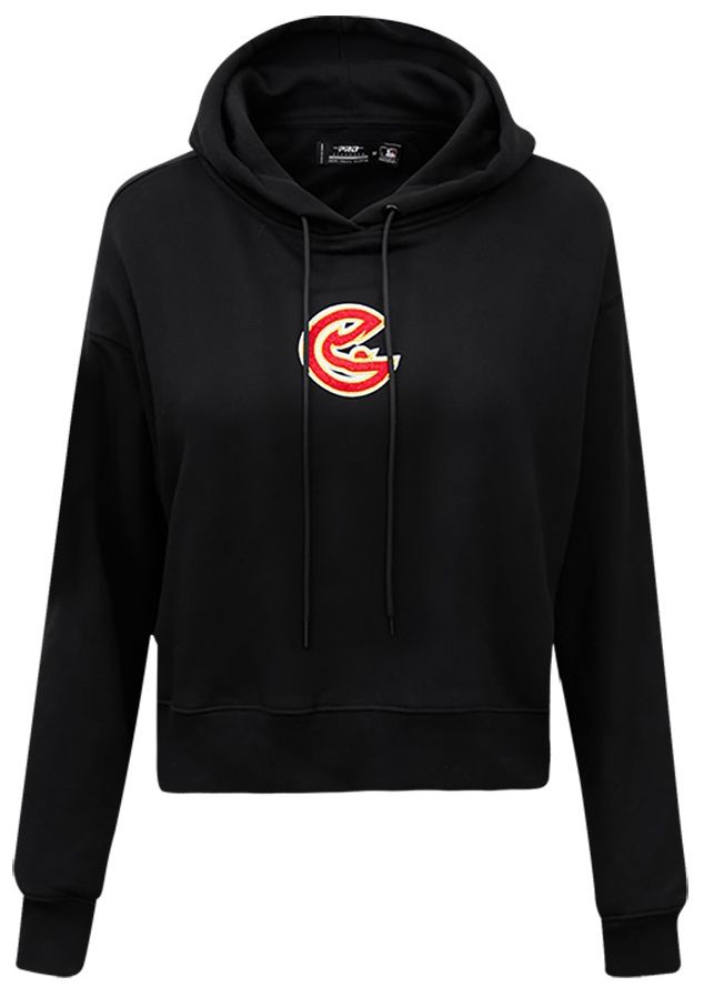 Pro Standard Women's Atlanta Hawks Black Classic Cropped Fleece Pullover Hoodie product image