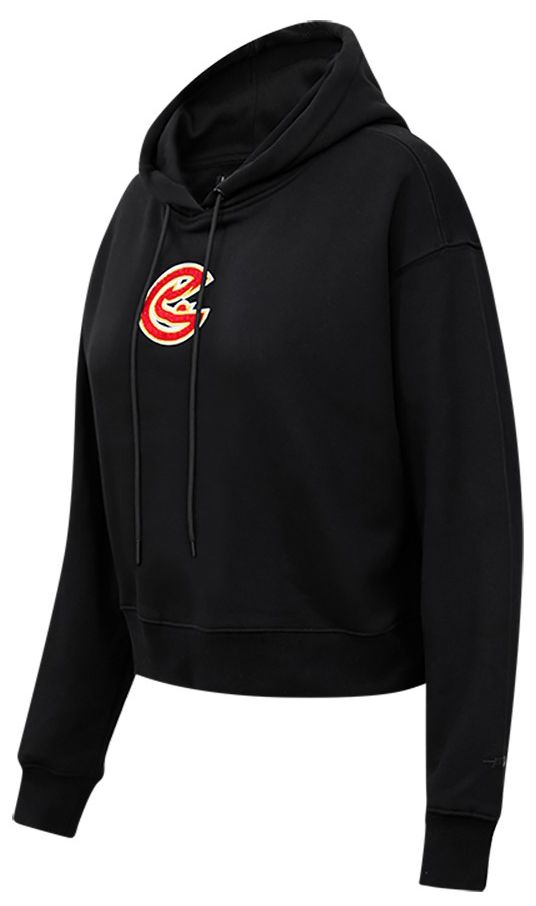 Pro Standard Women's Atlanta Hawks Black Classic Cropped Fleece Pullover Hoodie product image