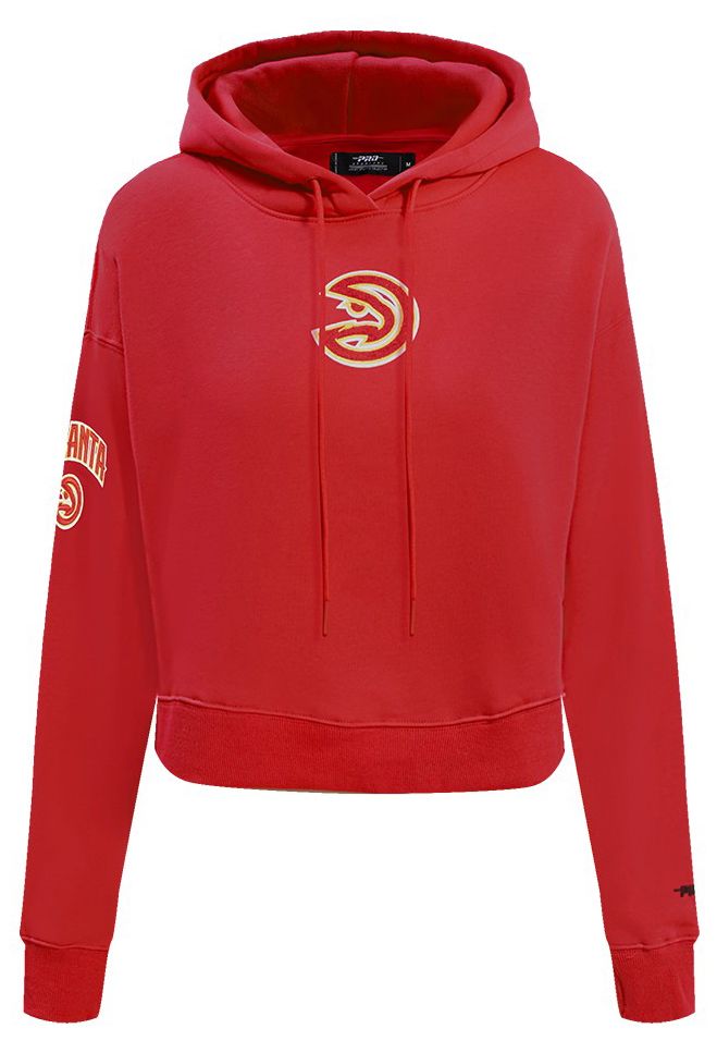 Pro Standard Women's Atlanta Hawks Red Classic Cropped Fleece Pullover Hoodie product image