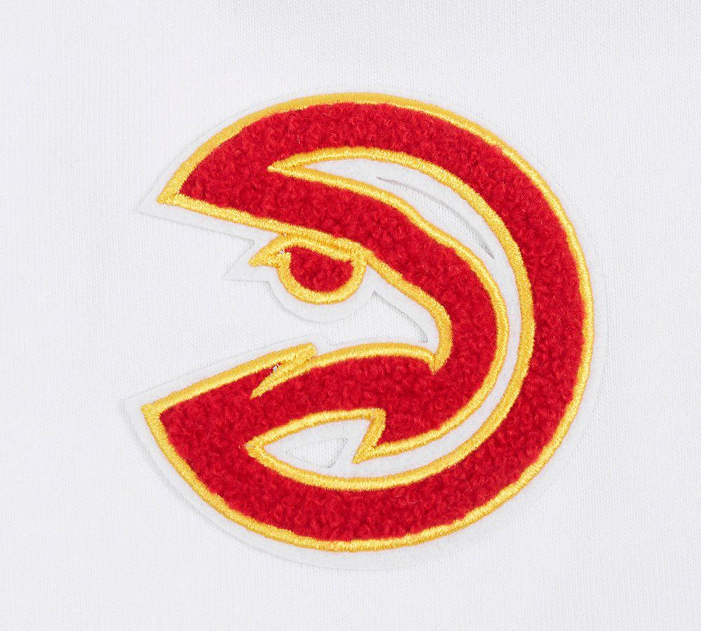 Pro Standard Women's Atlanta Hawks White Classic Cropped Fleece Pullover Hoodie product image