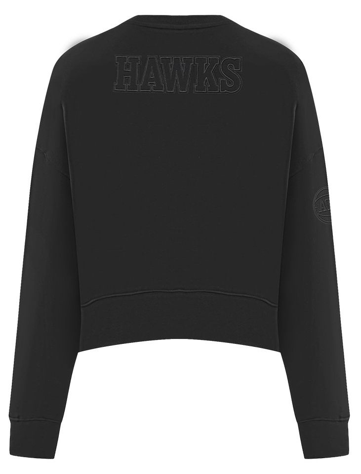 Pro Standard Women's Atlanta Hawks Black Neutral Fleece Crewneck Sweatshirt product image