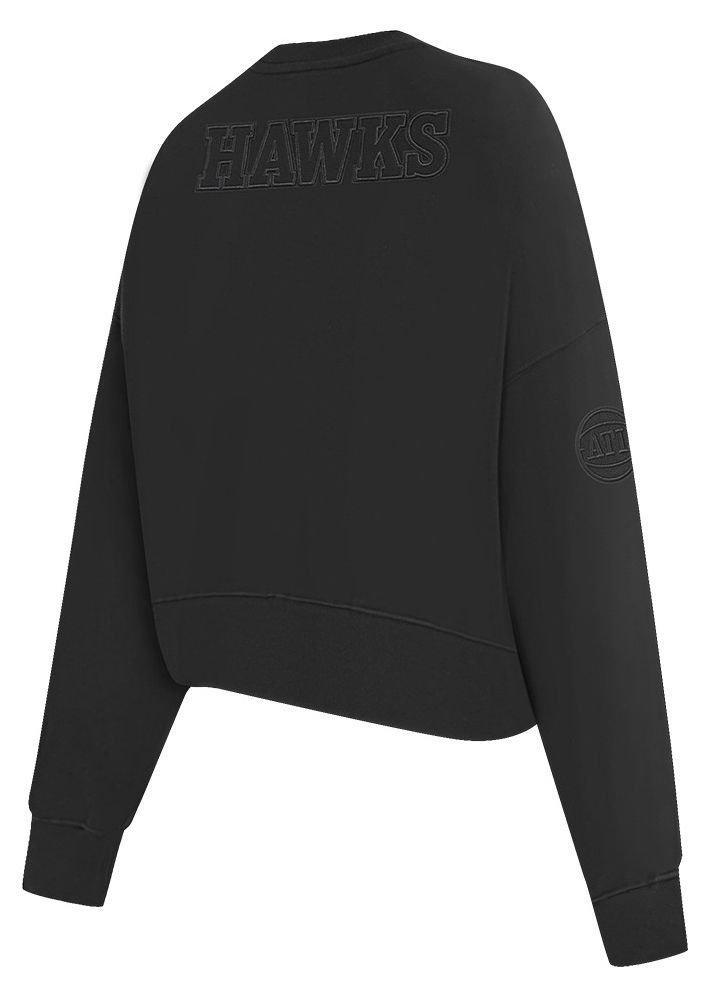 Pro Standard Women's Atlanta Hawks Black Neutral Fleece Crewneck Sweatshirt product image