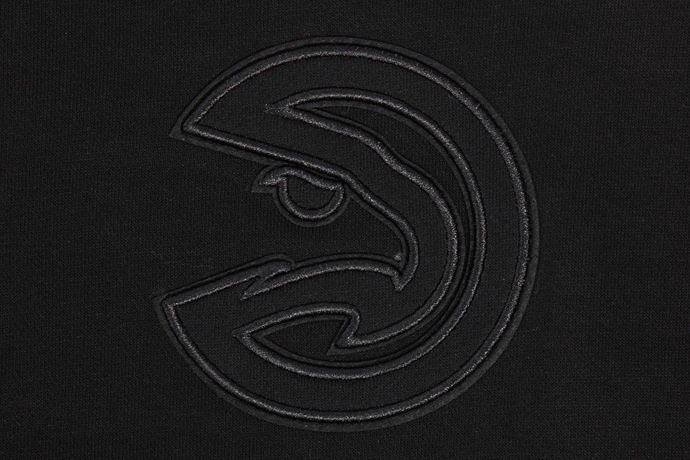 Pro Standard Women's Atlanta Hawks Black Neutral Fleece Crewneck Sweatshirt product image