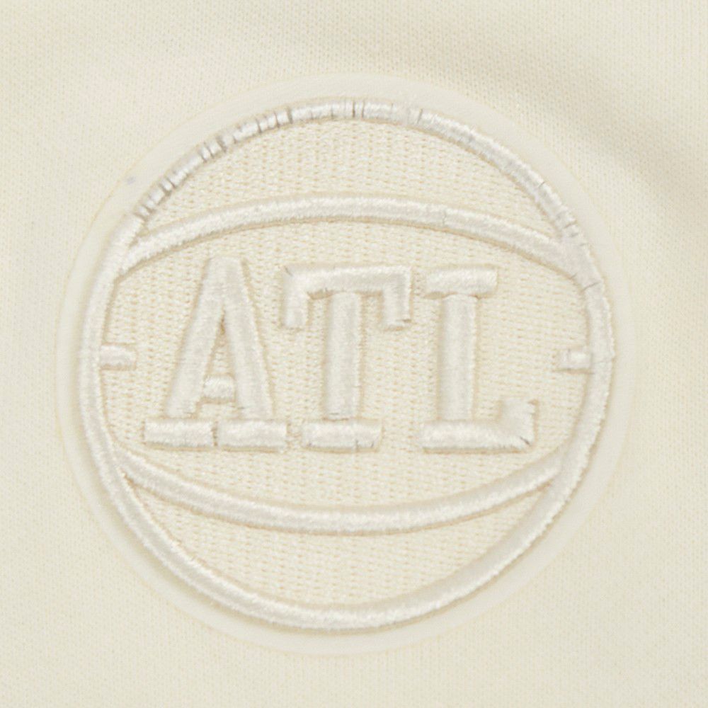 Pro Standard Women's Atlanta Hawks Off White Neutral Fleece Crewneck Sweatshirt product image