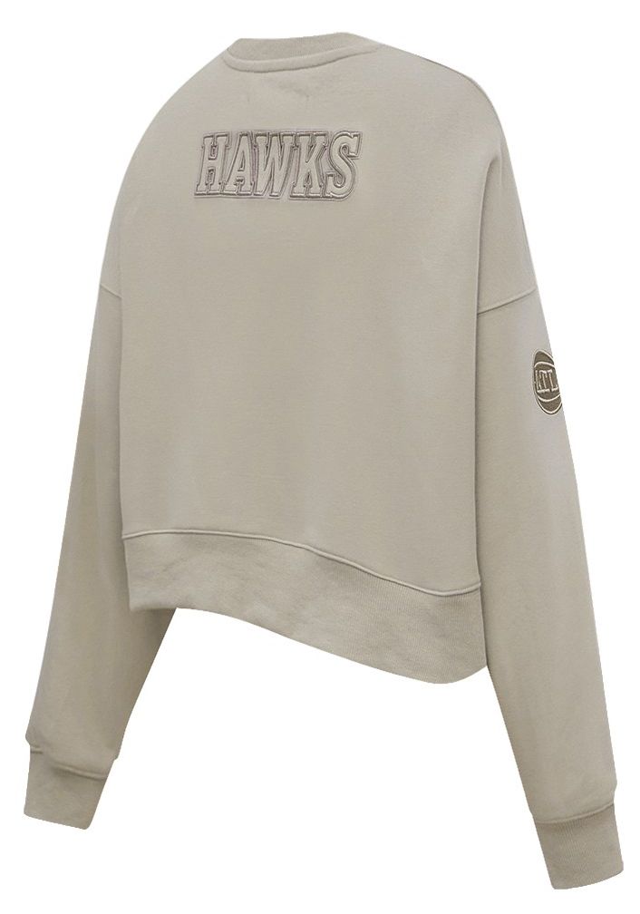 Pro Standard Women's Atlanta Hawks Taupe Neutral Fleece Crewneck Sweatshirt product image