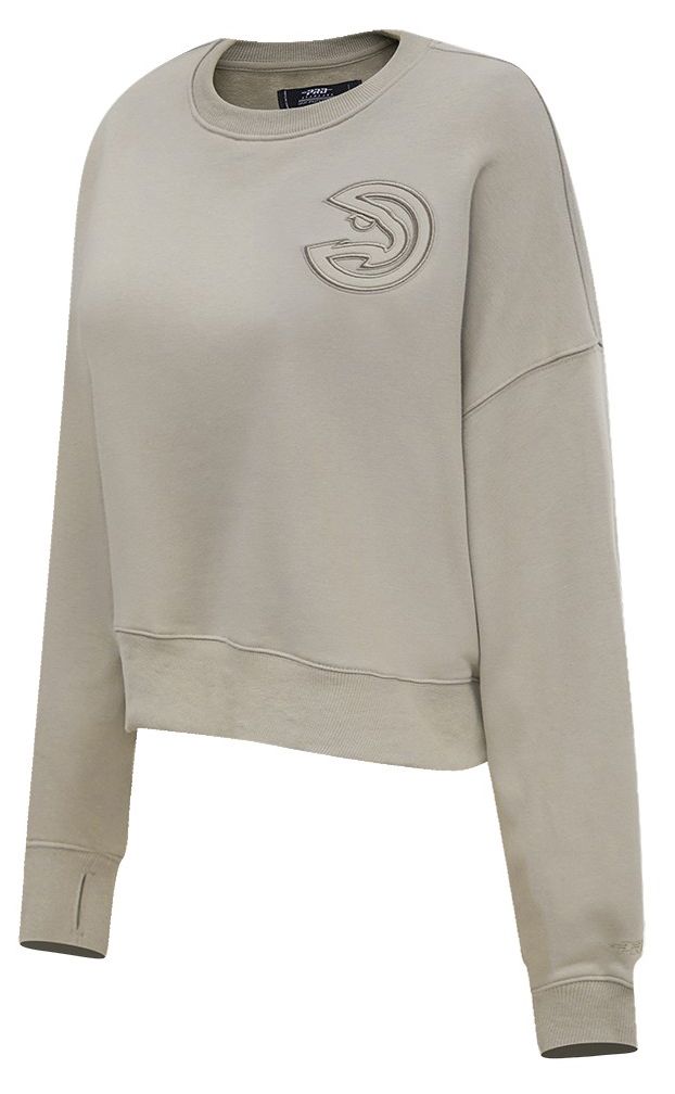 Pro Standard Women's Atlanta Hawks Taupe Neutral Fleece Crewneck Sweatshirt product image