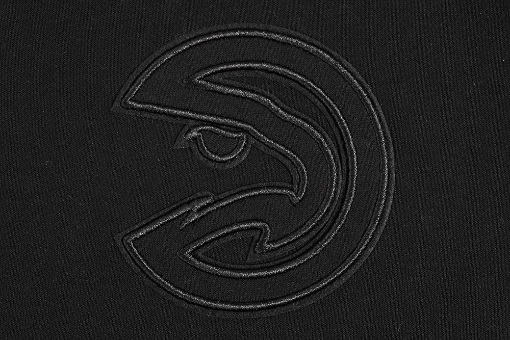 Pro Standard Women's Atlanta Hawks Black Neutral Cropped Fleece Pullover Hoodie product image