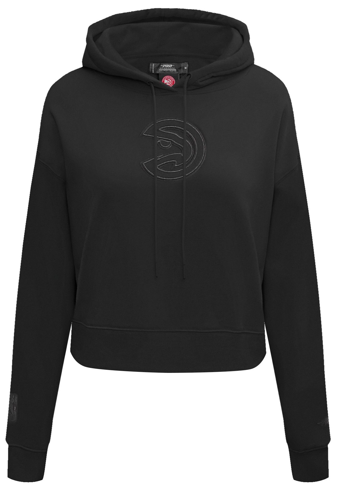 Pro Standard Women's Atlanta Hawks Black Neutral Cropped Fleece Pullover Hoodie product image