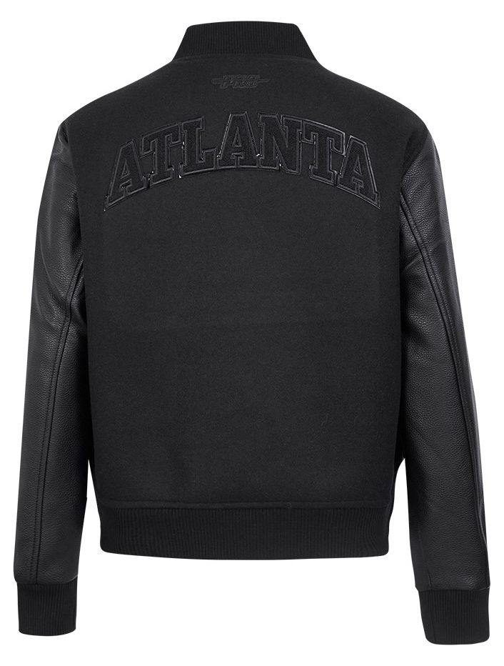 Pro Standard Women's Atlanta Hawks Black Classic Wool Varsity Jacket product image