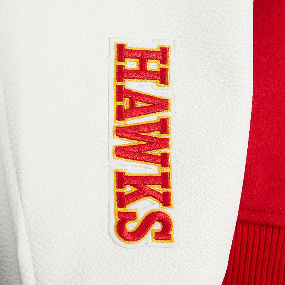 Pro Standard Women's Atlanta Hawks Red Classic Wool Varsity Jacket product image