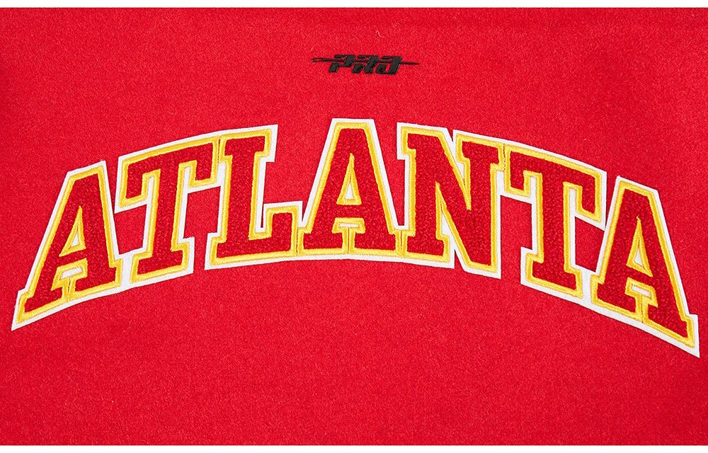 Pro Standard Women's Atlanta Hawks Red Classic Wool Varsity Jacket product image