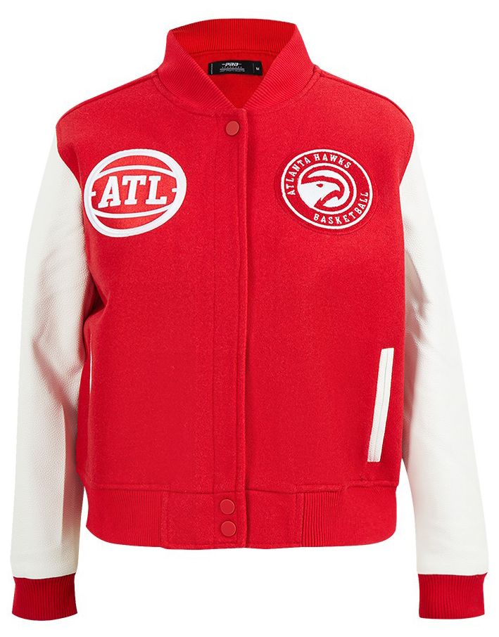 Pro Standard Women's Atlanta Hawks Red Classic Wool Varsity Jacket product image
