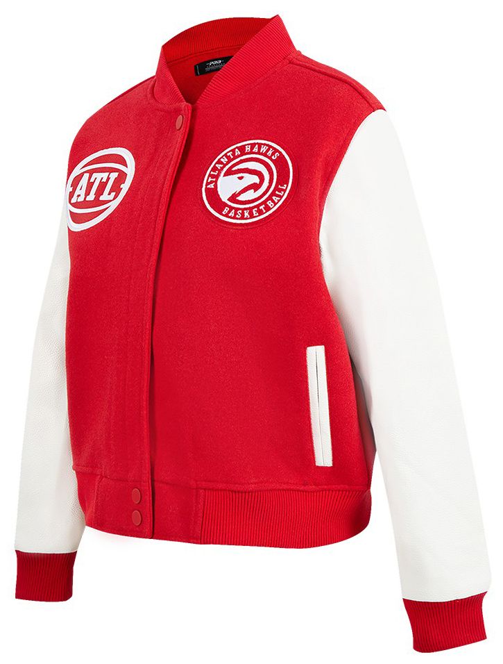 Pro Standard Women's Atlanta Hawks Red Classic Wool Varsity Jacket product image