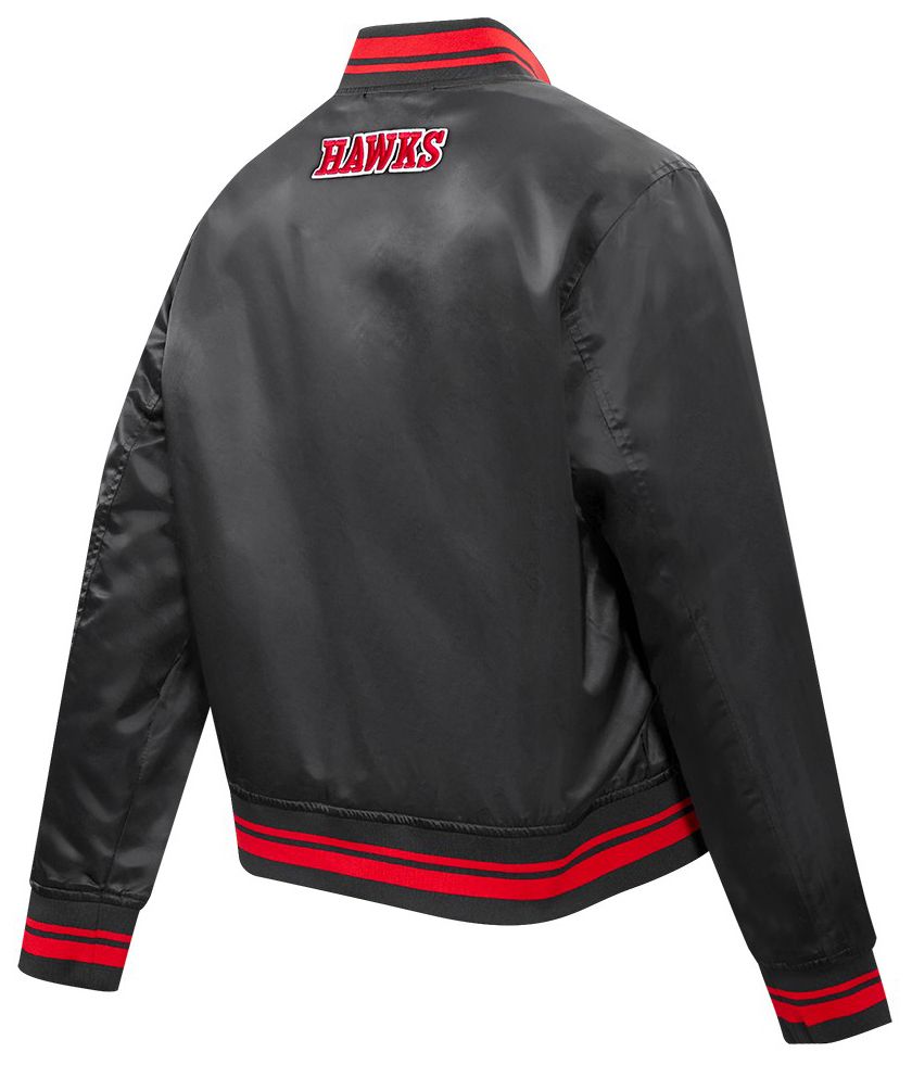 Pro Standard Women's Atlanta Hawks Black Script Tail Satin Jacket product image