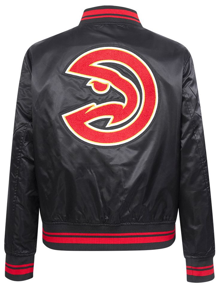 Pro Standard Women's Atlanta Hawks Black Retro Classic Rib Satin Jacket product image