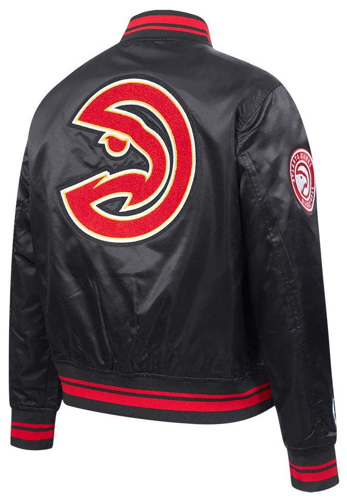 Pro Standard Women's Atlanta Hawks Black Retro Classic Rib Satin Jacket product image