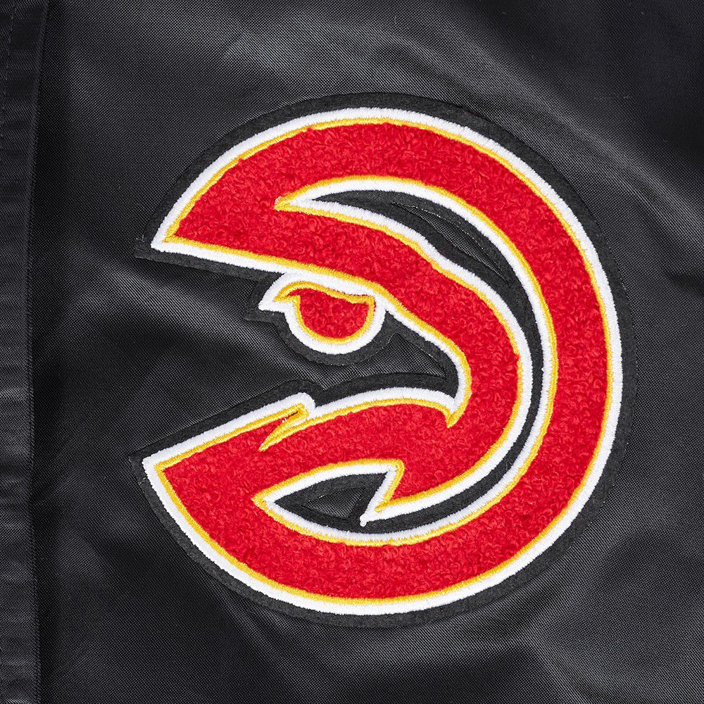 Pro Standard Women's Atlanta Hawks Black Retro Classic Rib Satin Jacket product image