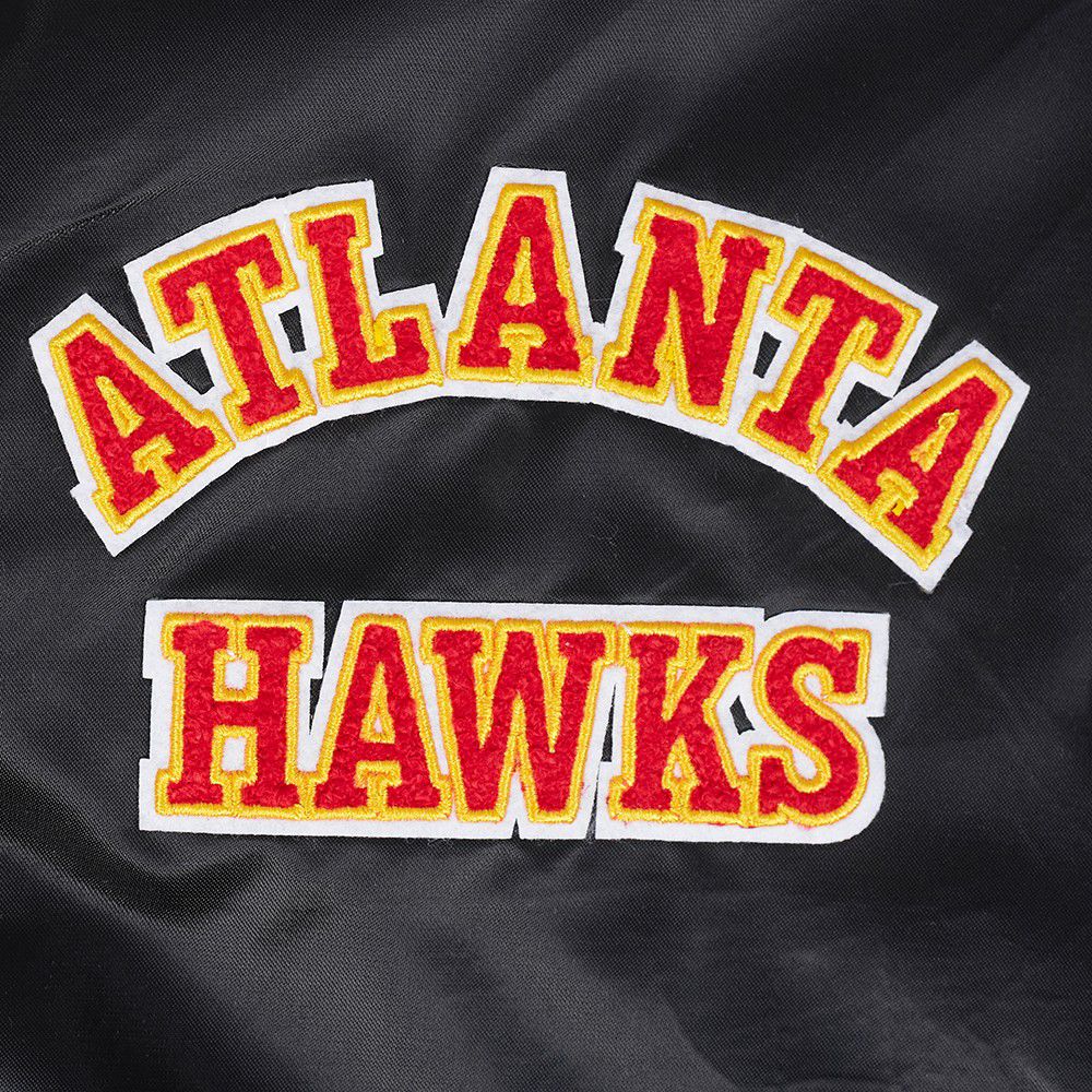 Pro Standard Women's Atlanta Hawks Black Retro Classic Rib Satin Jacket product image