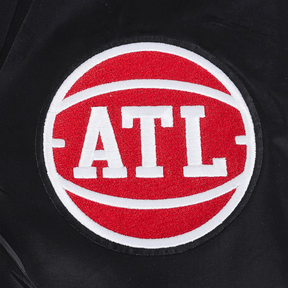 Pro Standard Women's Atlanta Hawks Black Retro Classic Rib Satin Jacket product image