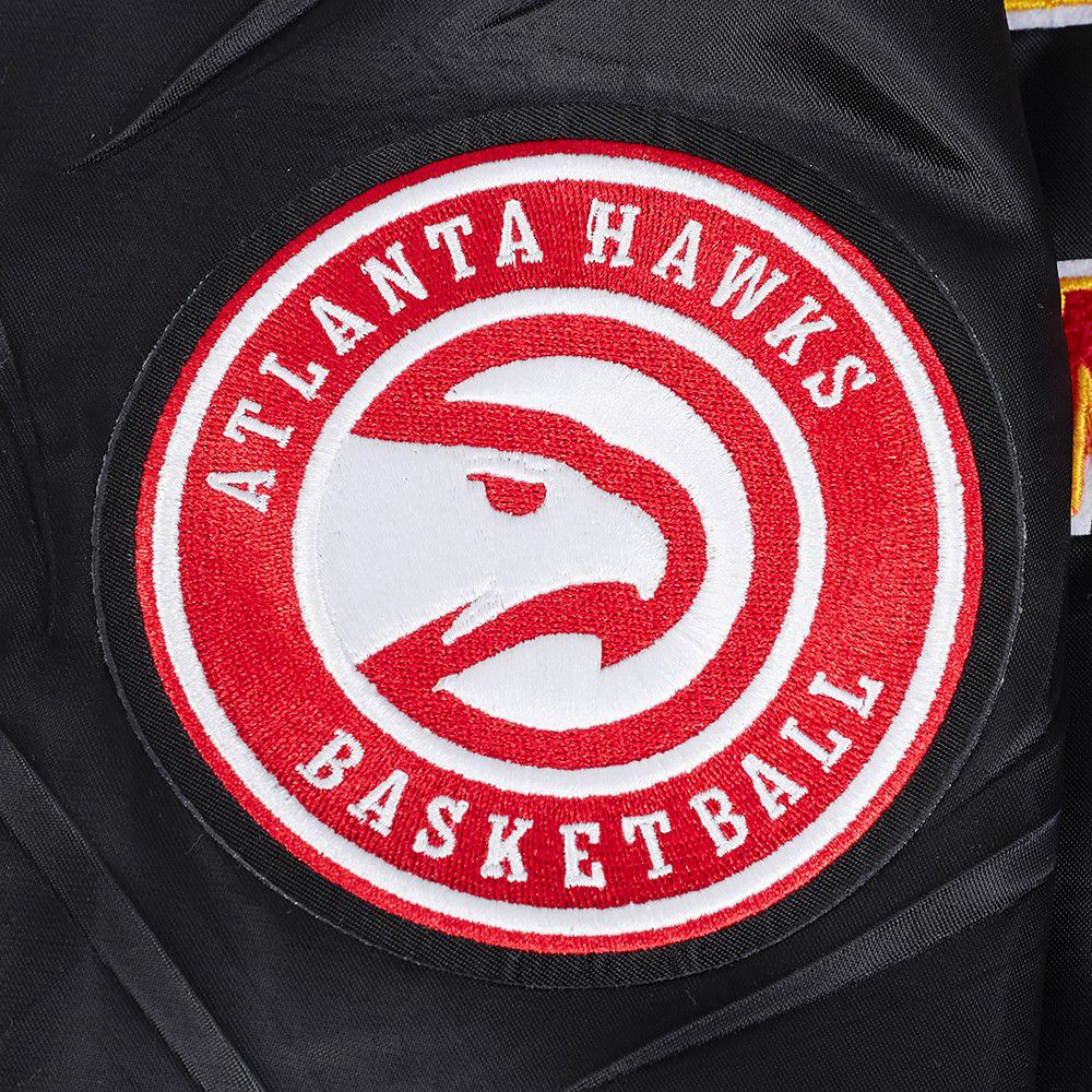 Pro Standard Women's Atlanta Hawks Black Retro Classic Rib Satin Jacket product image