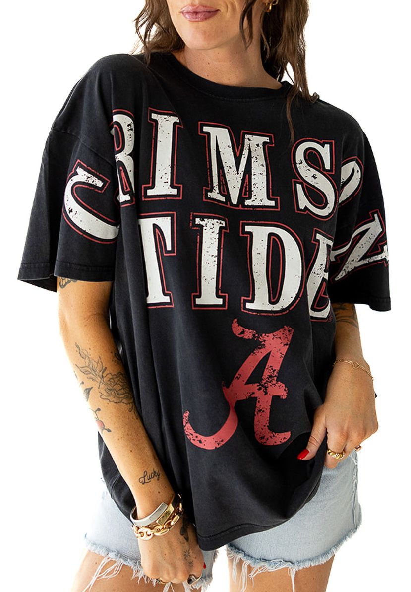 Gameday Social Women's Alabama Crimson Tide Black The Band Short Sleeve T-Shirt product image