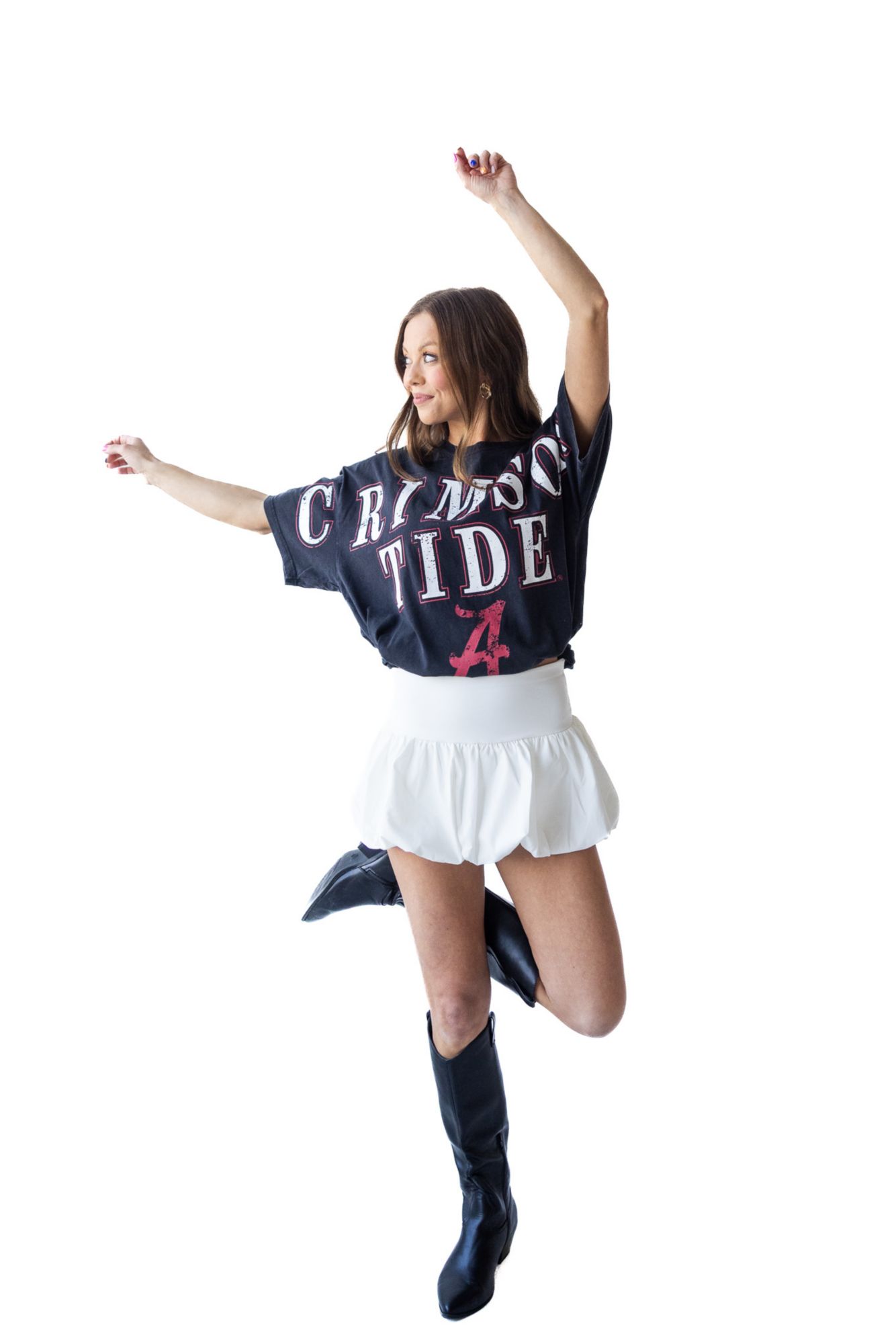 Gameday Social Women's Alabama Crimson Tide Black The Band Short Sleeve T-Shirt product image