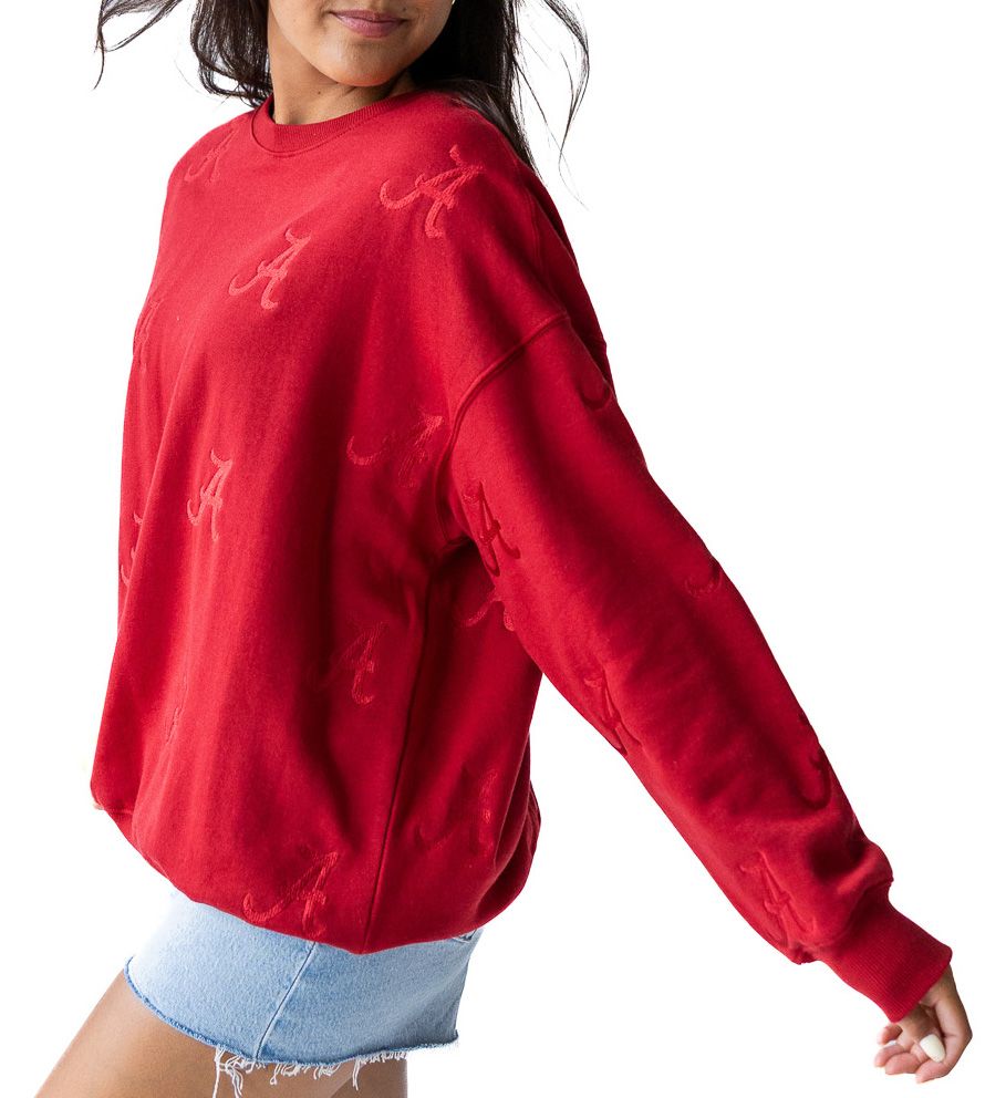 Gameday Social Women's Alabama Crimson Tide Crimson Lantern Crew Pullover Sweatshirt product image