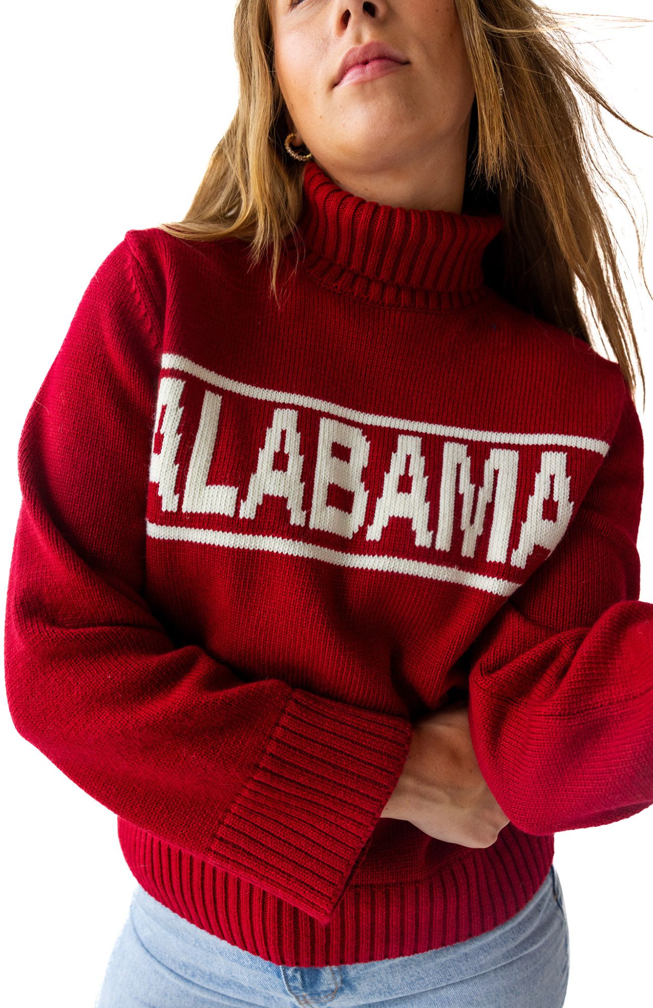 Gameday Social Women's Alabama Crimson Tide Crimson Rolled Sweater product image