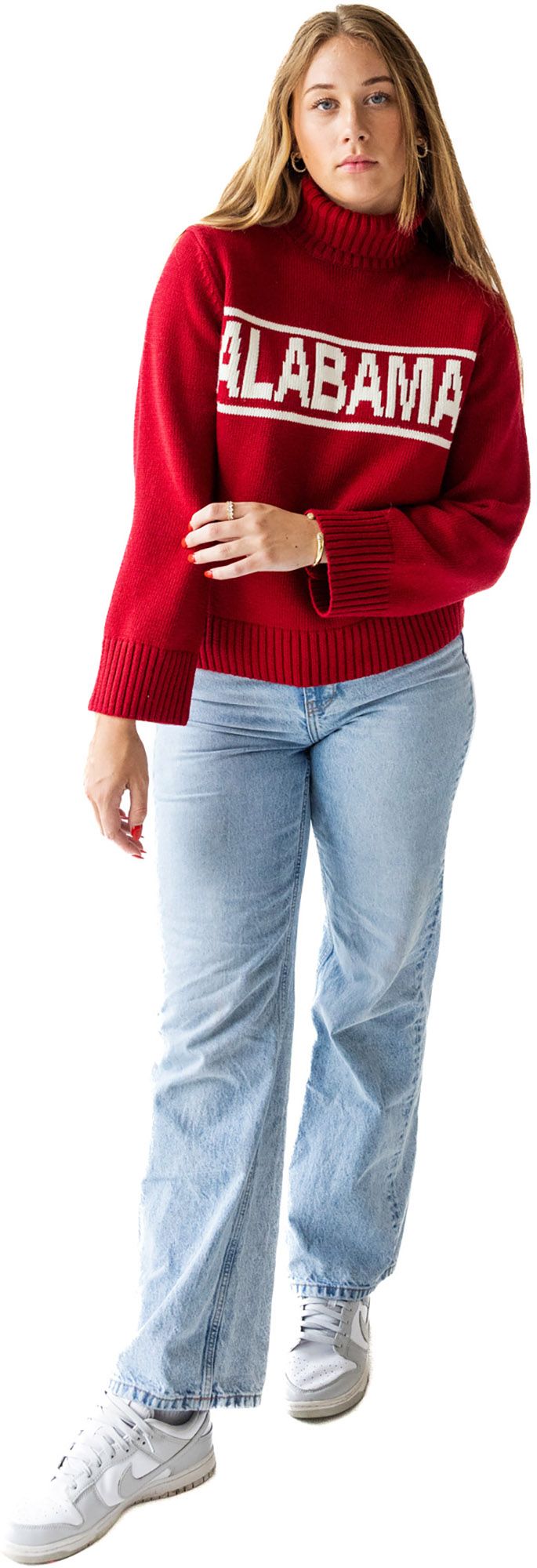 Gameday Social Women's Alabama Crimson Tide Crimson Rolled Sweater product image