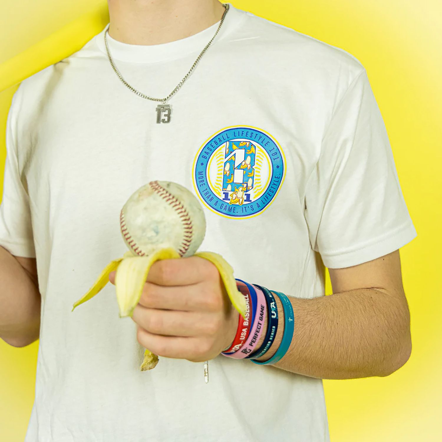 Baseball Lifestyle 101 Men's Banana Shirt product image