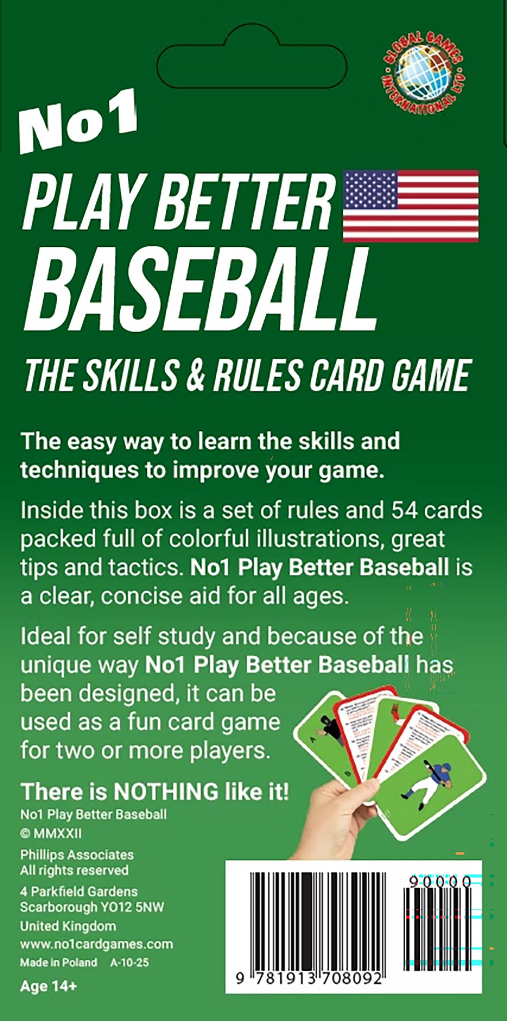 No1 Play Better Baseball Card Game product image