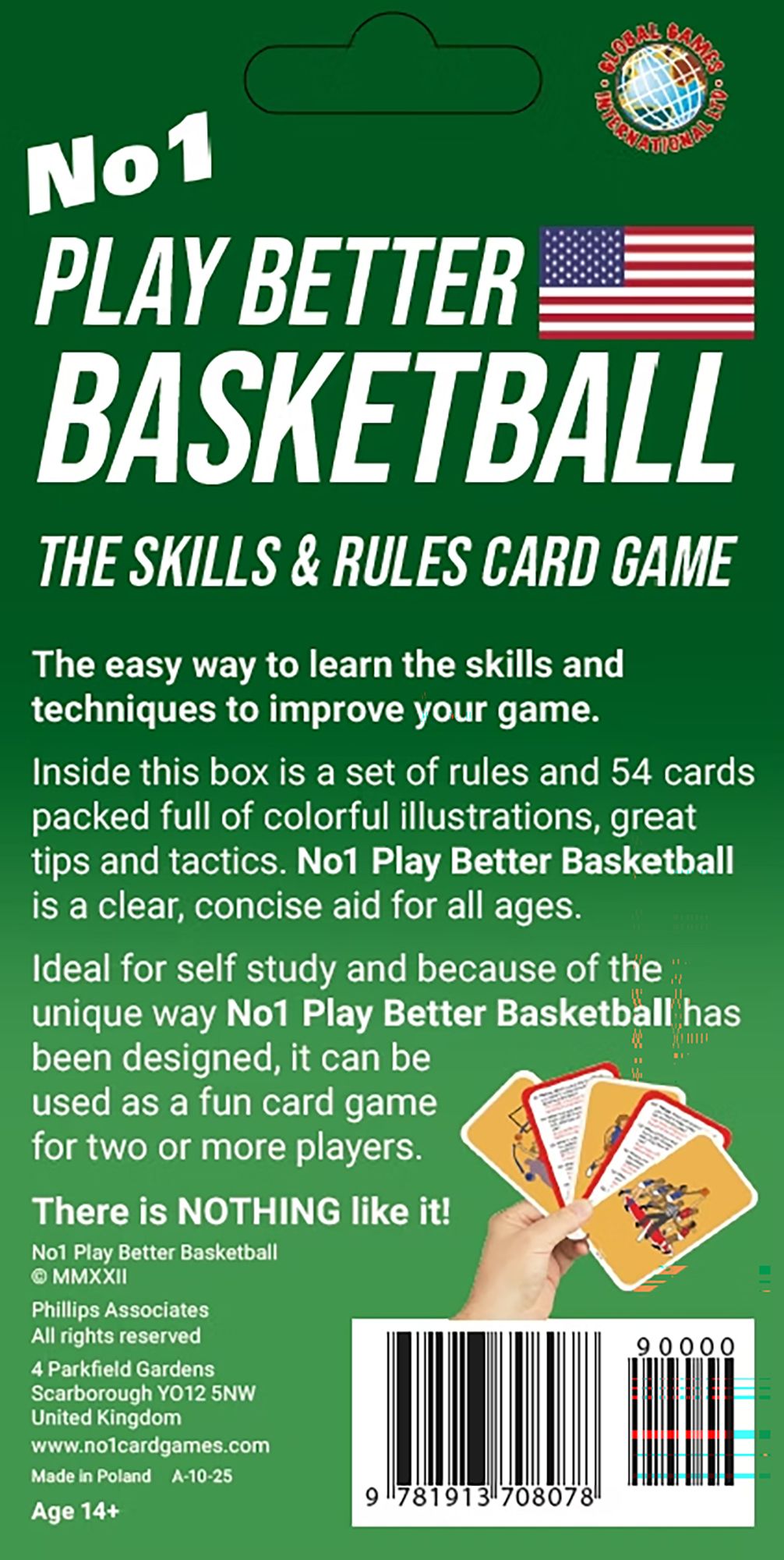 No1 Play Better Basketball Card Game product image