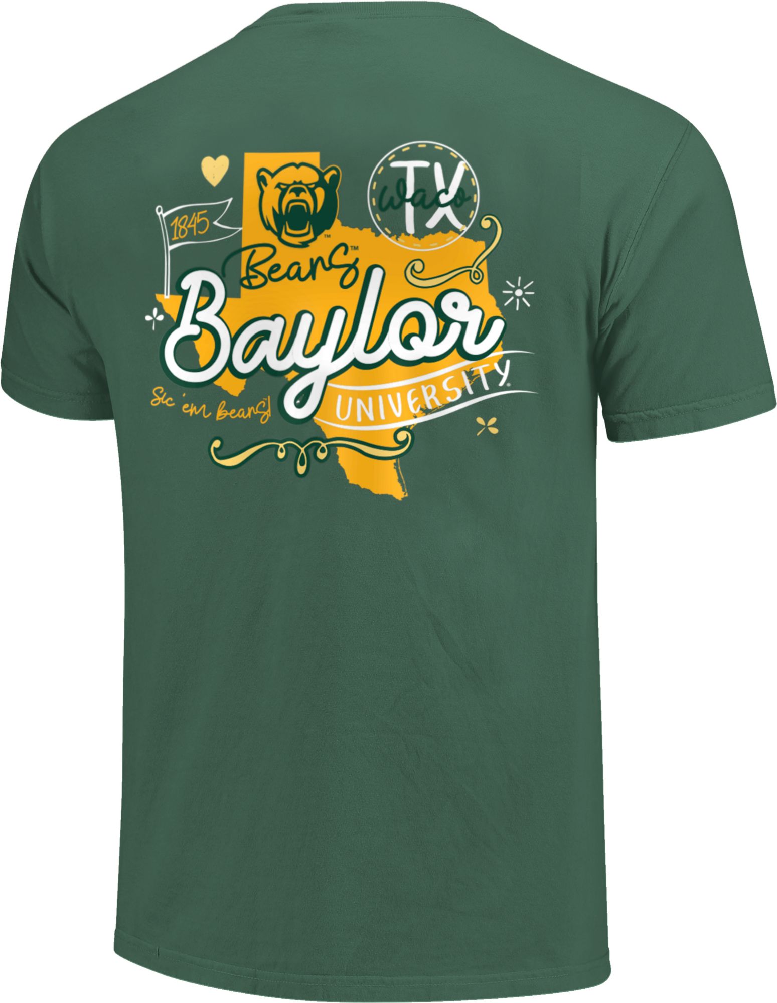 Image One Women's Baylor Bears Green Doodles T-Shirt product image