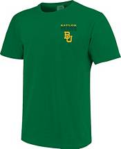 Image One Men's Baylor Bears Green Retro Poster T-Shirt product image