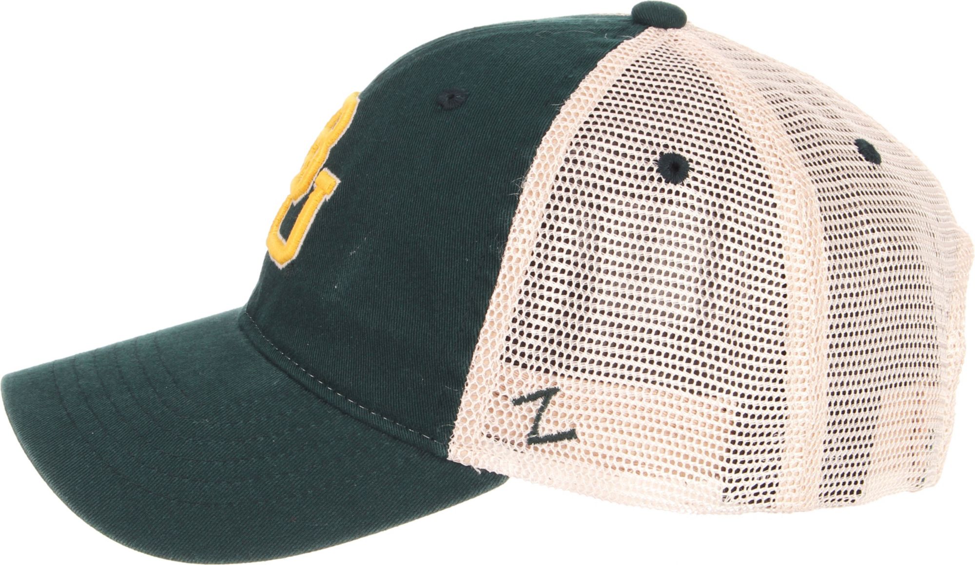 Zephyr Men's Baylor Bears Green University Trucker Adjustable Hat product image