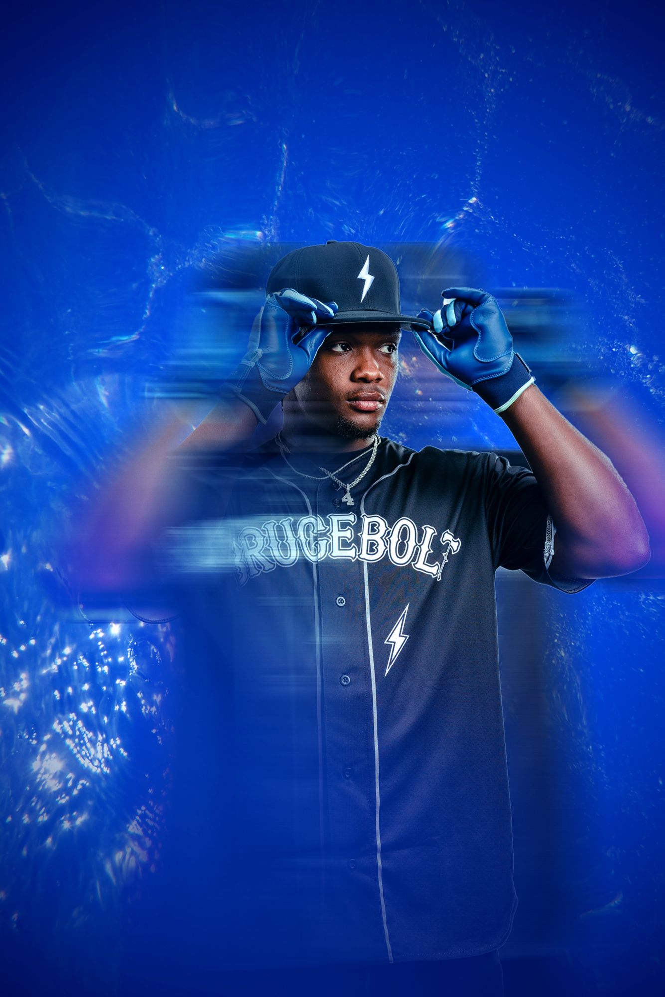 BRUCE BOLT Youth Bear Series Long Cuff Batting Gloves product image