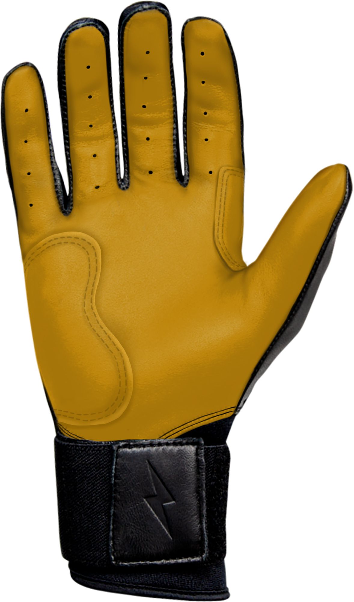 Bruce Bolt Youth Long Cuff Gold Palm Batting Gloves