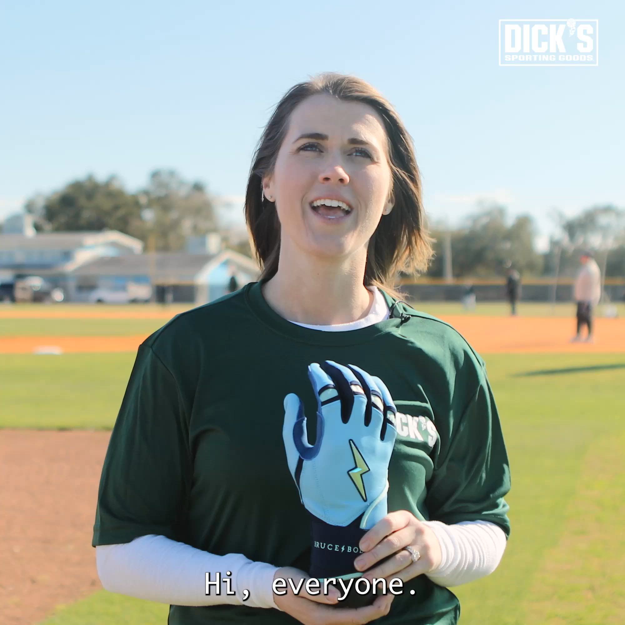 BRUCE BOLT Men's Chrome Series Long Cuff Batting Gloves product