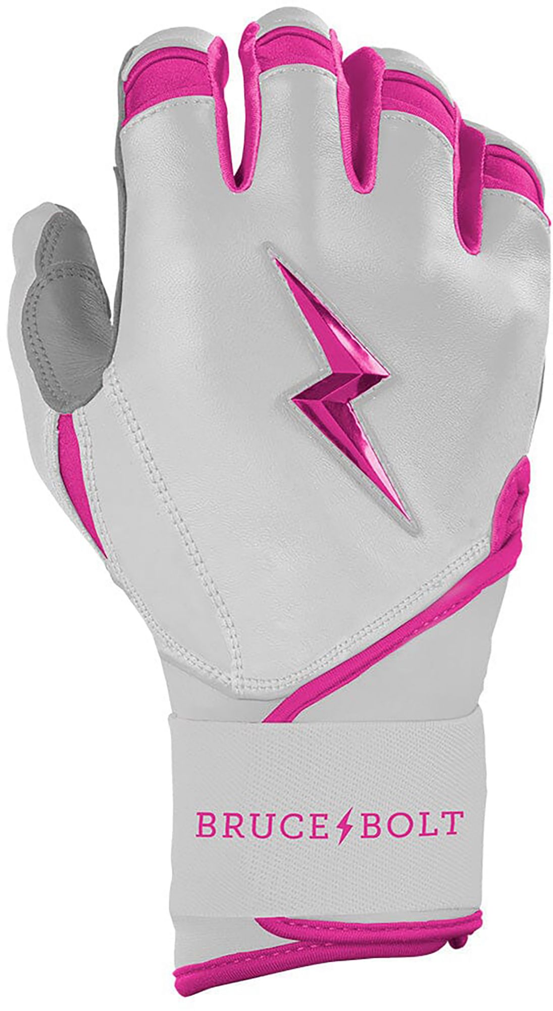 BRUCE BOLT Youth Chrome Series Long Cuff Batting Gloves product image