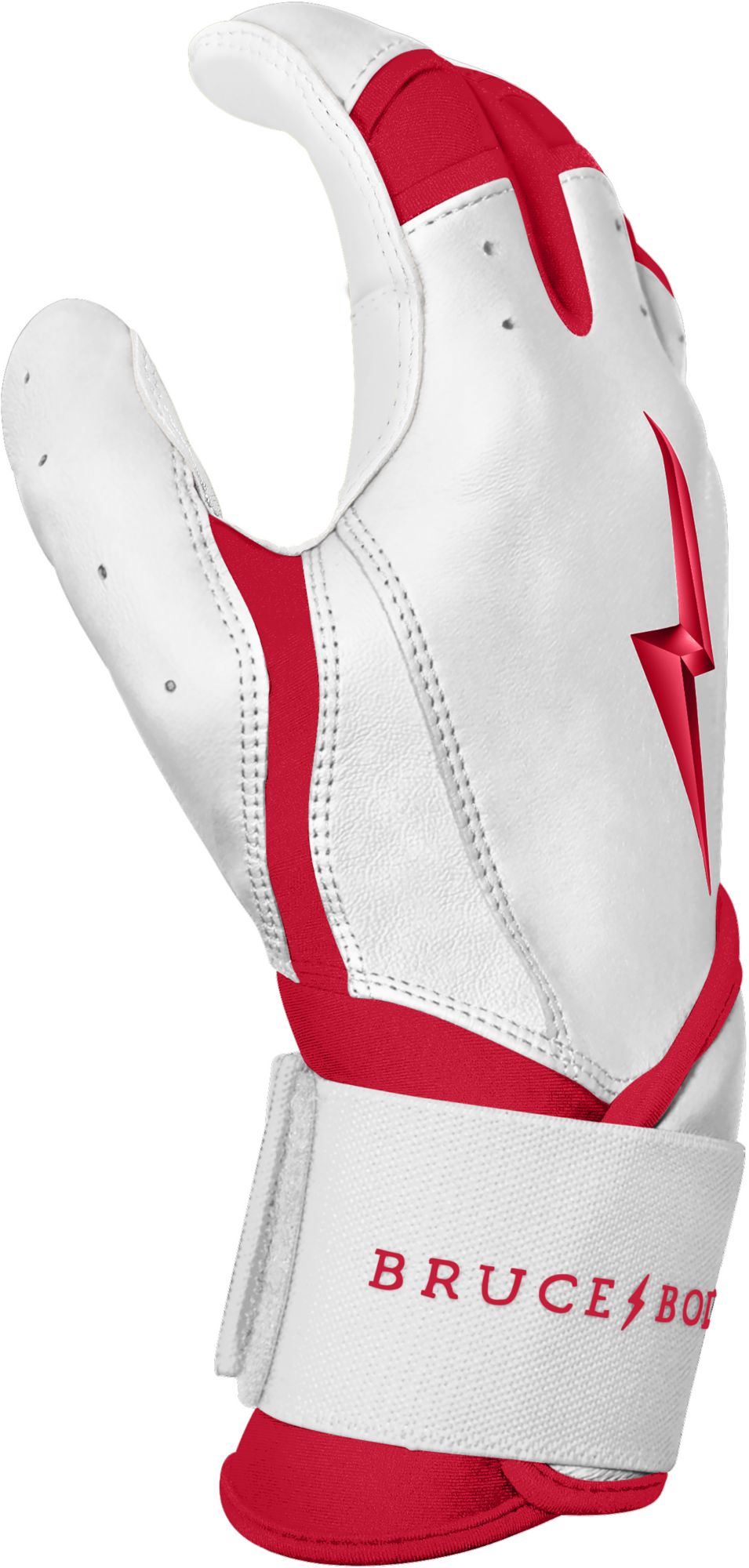 BRUCE BOLT Men's Chrome Series Long Cuff Batting Gloves product image