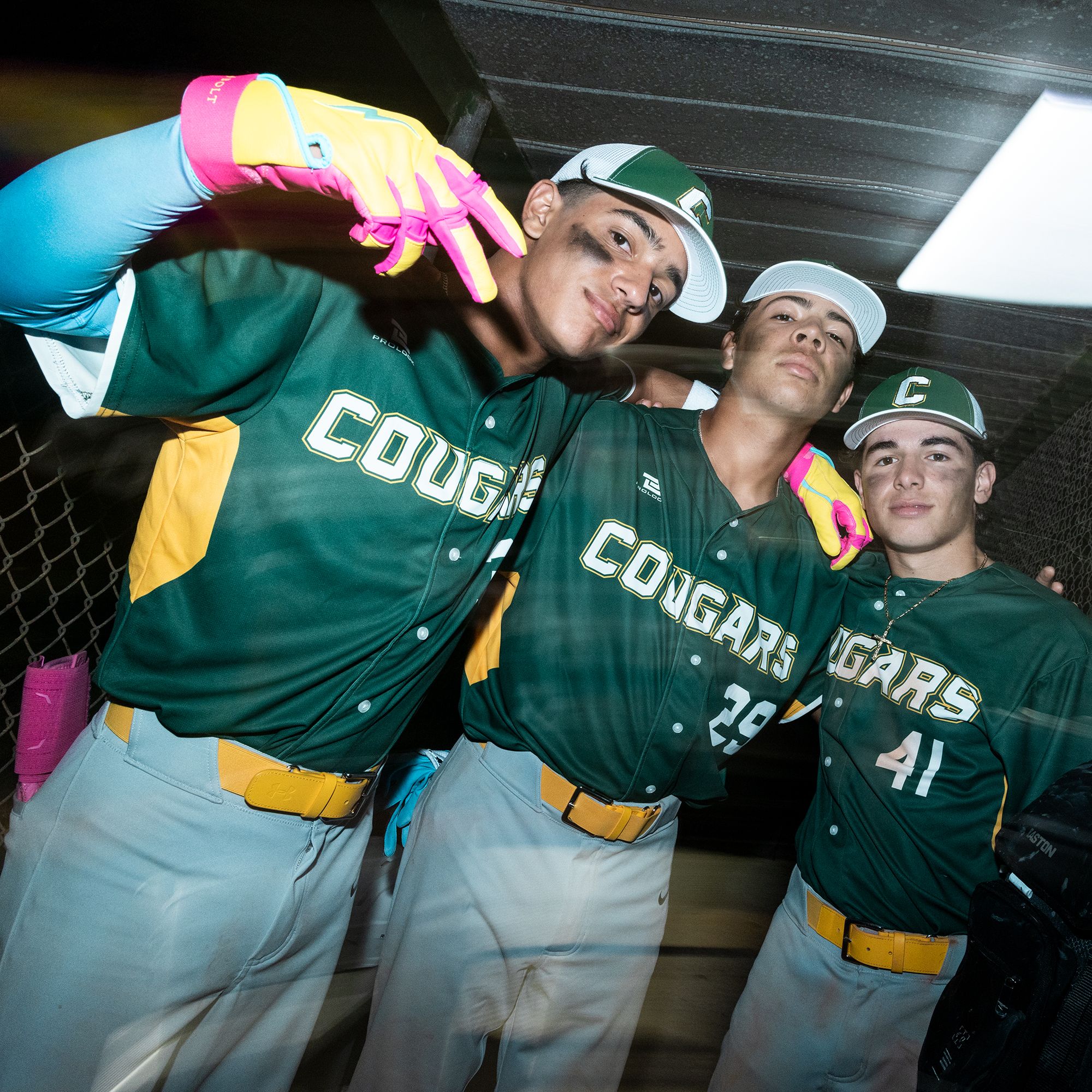 BRUCE BOLT Men's Bear Series Long Cuff Batting Gloves product image