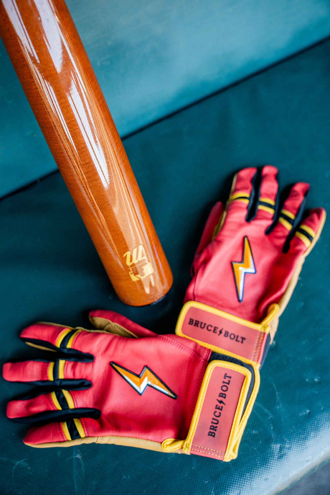 BRUCE BOLT Men's Creator Series Konnor Griffin Long Cuff Batting Gloves product image