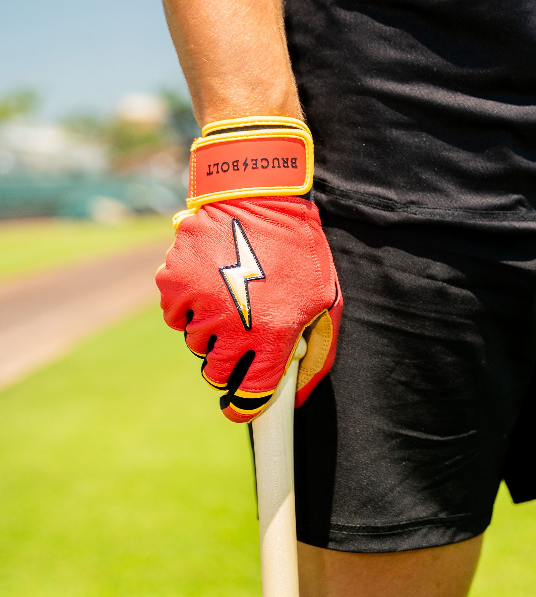 BRUCE BOLT Men's Creator Series Konnor Griffin Long Cuff Batting Gloves product image