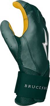 Bruce Bolt Adult Long Cuff Gold Palm Batting Gloves product image