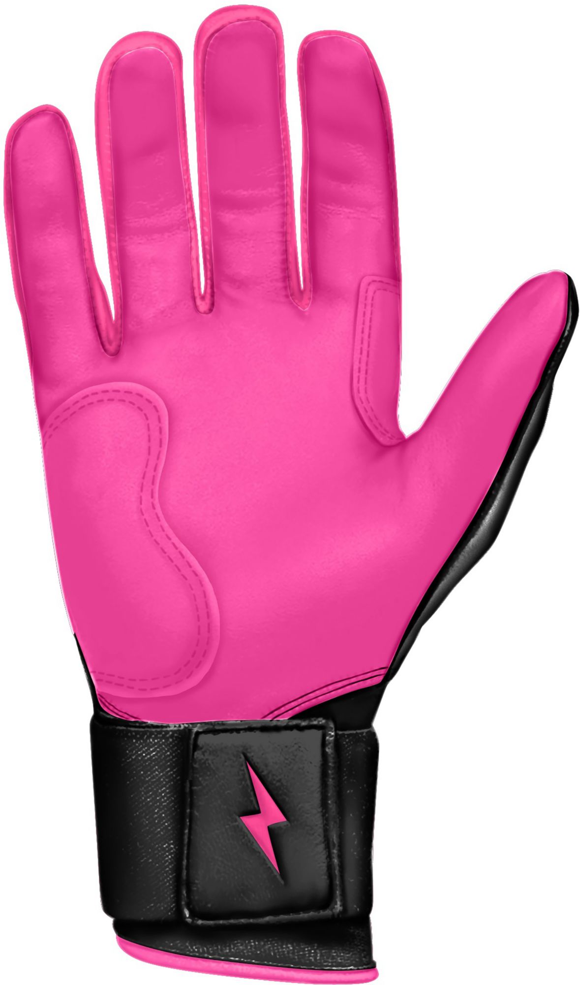 BRUCE BOLT Women's Long Cuff Pink/Black Batting Gloves product image