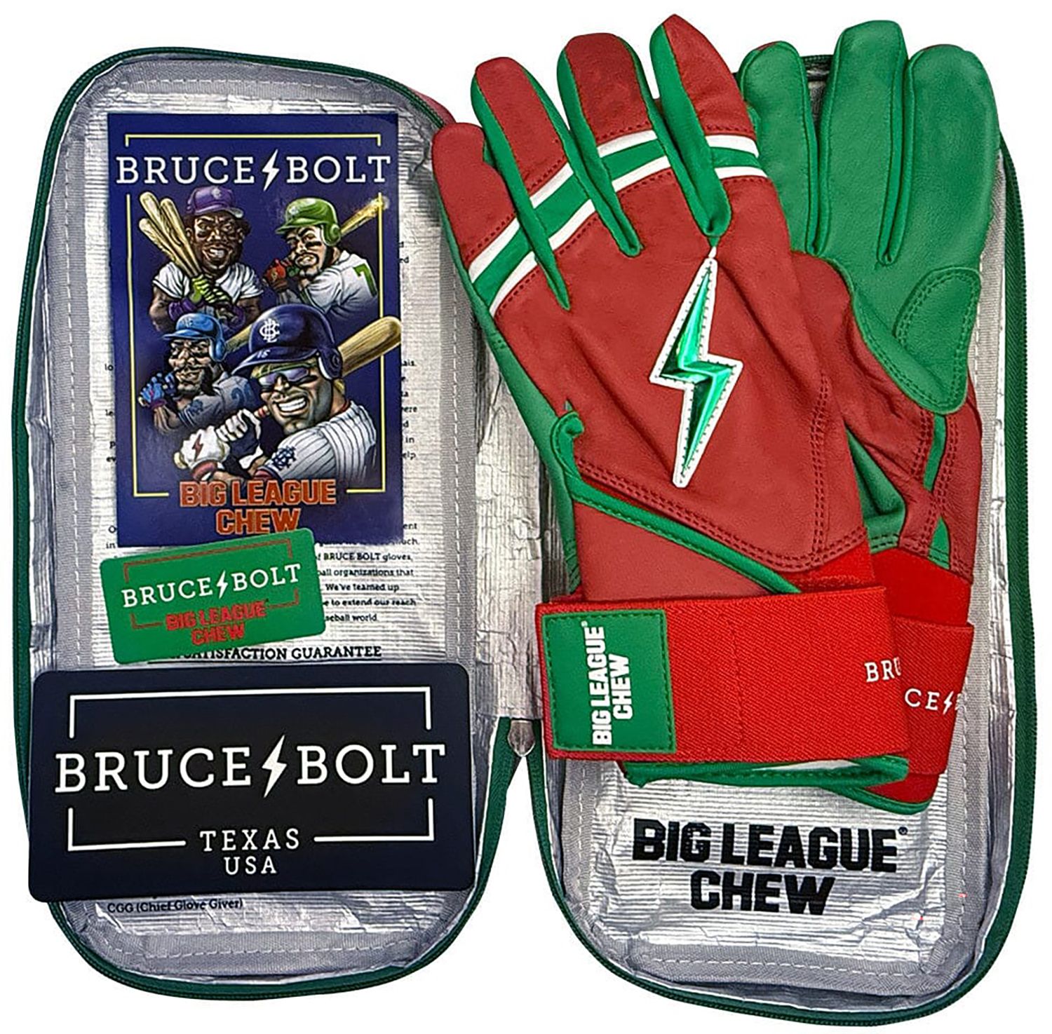 Bruce Bolt Youth Big League Chew Long Cuff Batting Gloves product image