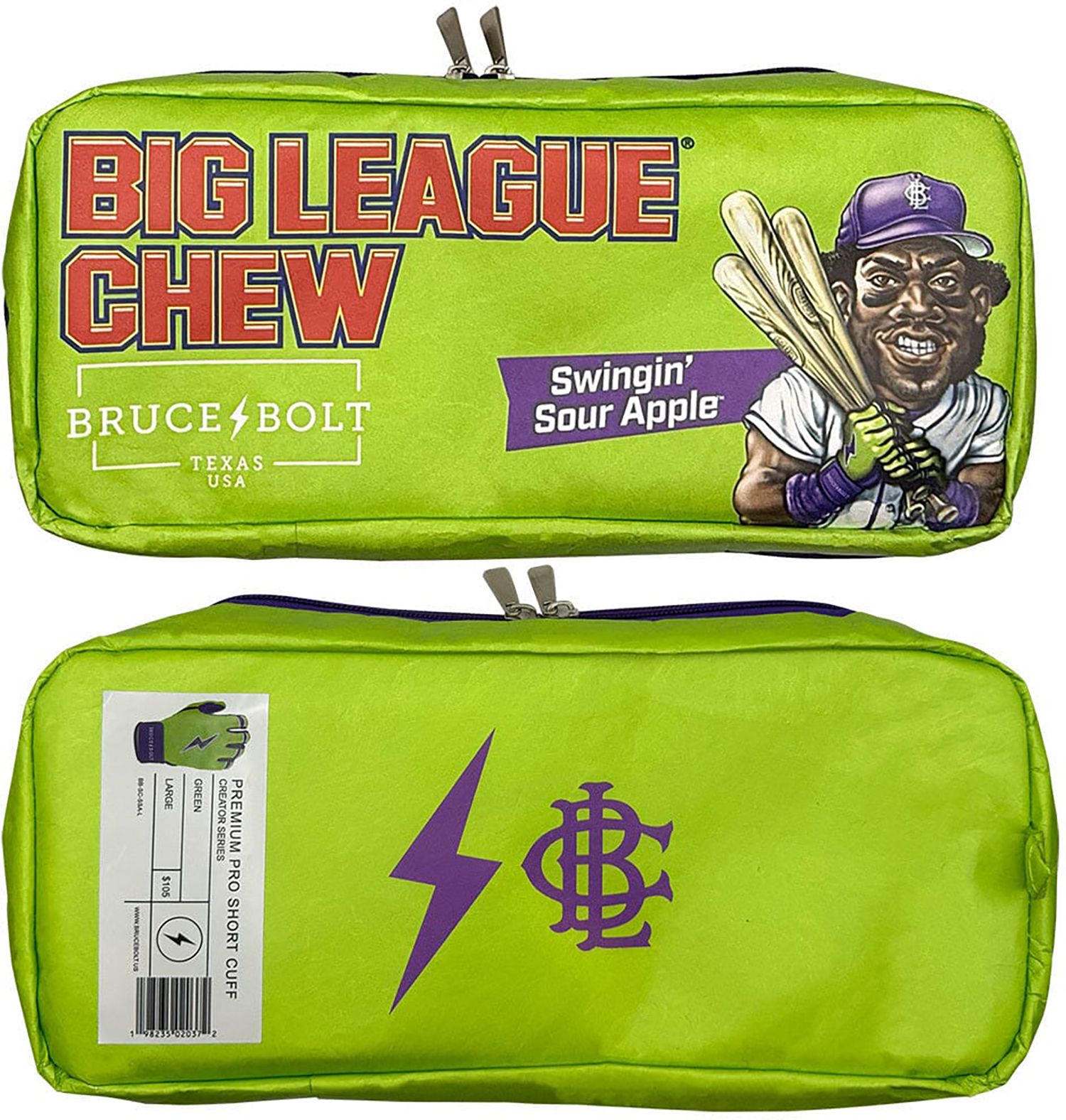Bruce Bolt Youth Big League Chew Long Cuff Batting Gloves product image